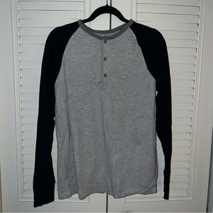 J. Crew Black and Grey Long Sleeve Shirt Size Medium